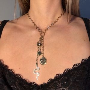 Gold cluster necklace STAY WOKE